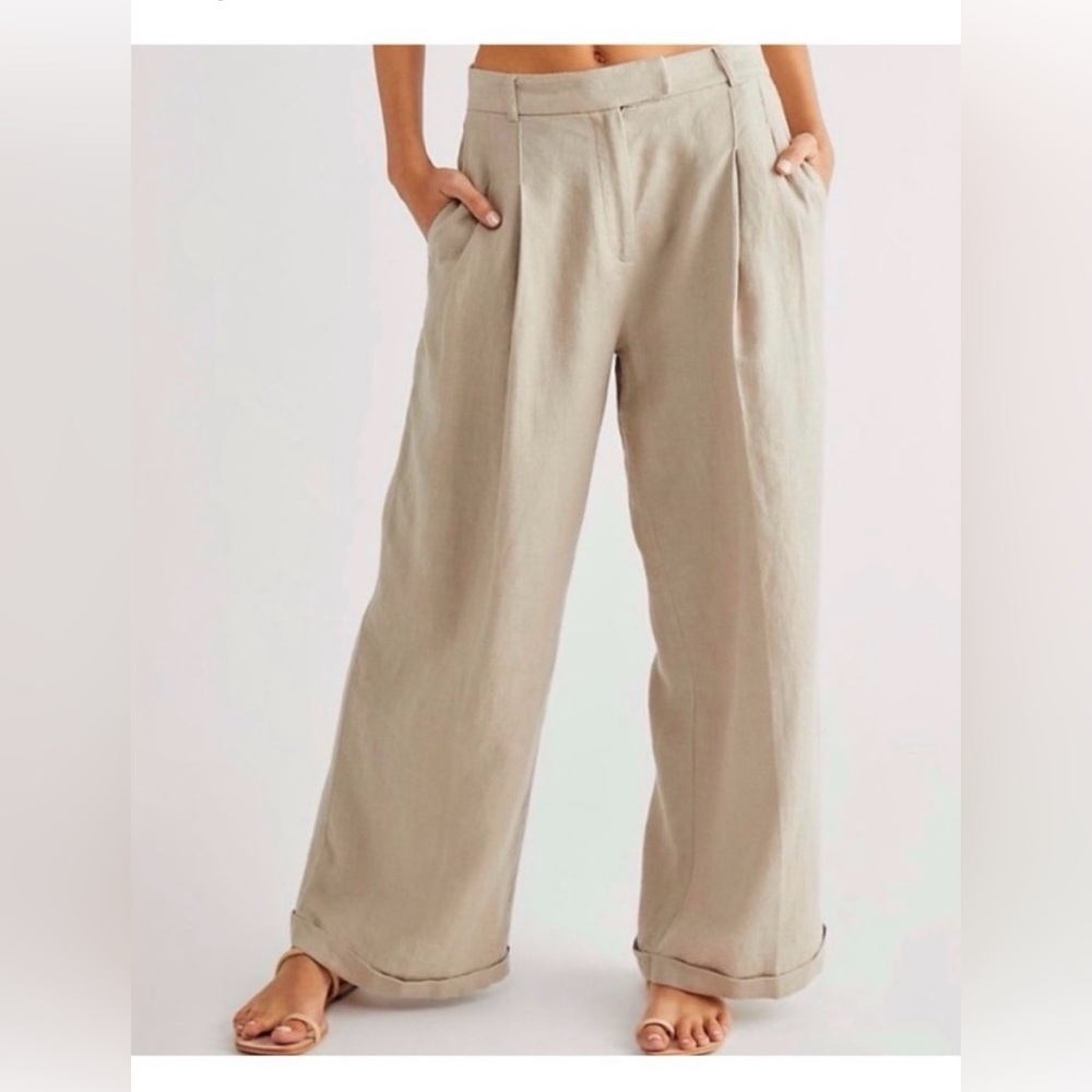 Free People Tan Dress Trousers